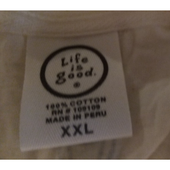 Life Is Good Size 2XL White All Terrain Vehicle Golf T-shirt - Picture 5 of 5